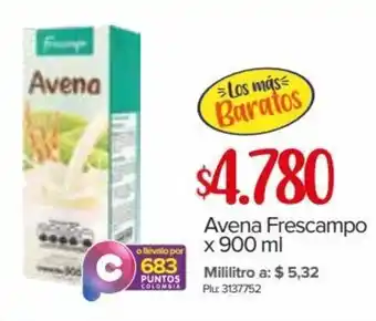 Super Inter Frescampo Avena x 900 ml oferta