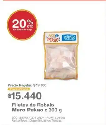 Makro Mero Pekao Filetes de Robalo x 300g oferta