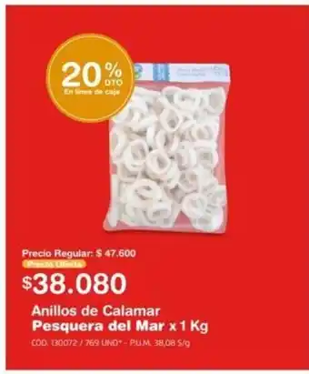 Makro Pesquera del Mar Anillos de Calamar x 1 kg oferta