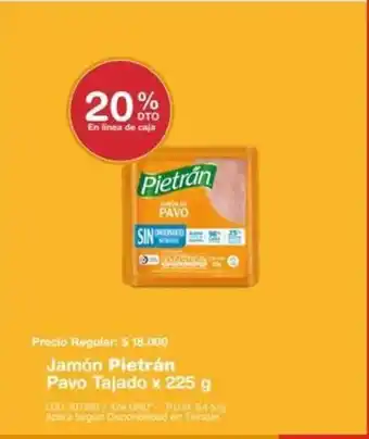 Makro Pietran Jamon Pavo Tajado x 225g oferta