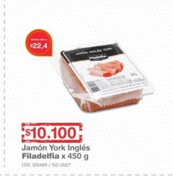 Makro Filadelfia Jamon York Ingles x 450g oferta