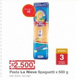 Makro La Nieve Pasta Spaguetti x 500g oferta