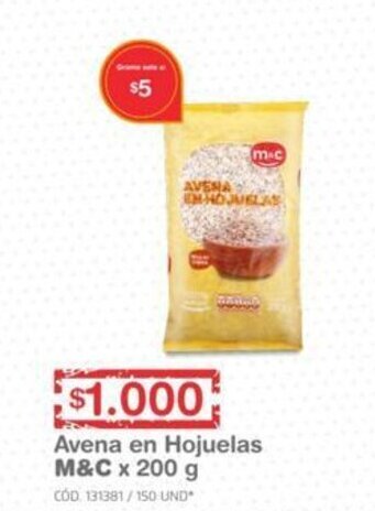Makro M&C Avena en Hojuelas x 200g oferta