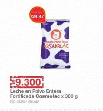 Makro Cosmolac Leche en Polvo Entera Fortificada x 380g oferta
