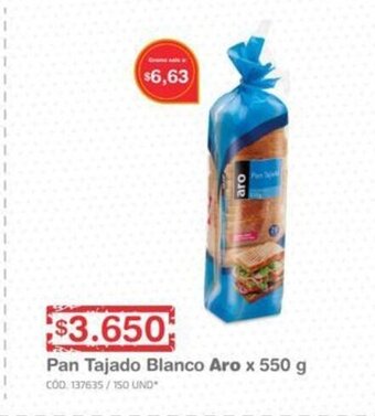 Makro Aro Pan Tajado Blanco x 550g oferta