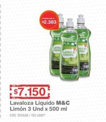 Makro M&C Lavaloza Liquido Limon 3 und x 500 ml oferta