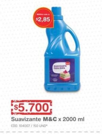 Makro M&C Suavizante x 2000 ml oferta