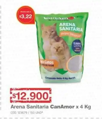 Makro CanAmor Arena Sanitaria x 4 kg oferta
