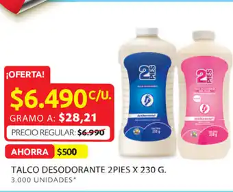Ara Talco desodorante 2pies x 230 g. oferta