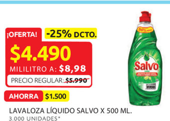 Ara Lavaloza líquido salvo x 500 ml. oferta