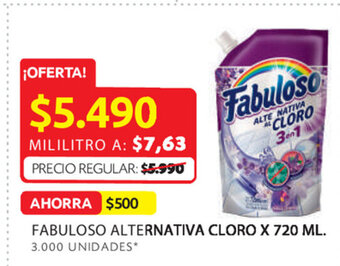 Ara Fabuloso alternativa cloro x 720 ml. oferta