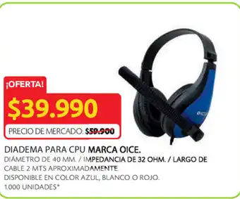 Ara Diadema para cpu marca oice oferta