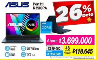 Alkomprar Asus Portátil K3500PA oferta
