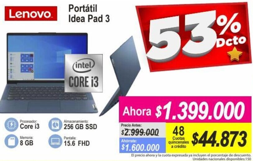 Alkomprar Lenovo Portátil Idea Pad 3 oferta