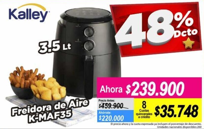 Alkomprar Kalley Freidora de Aire K-MAF35 3,5L oferta