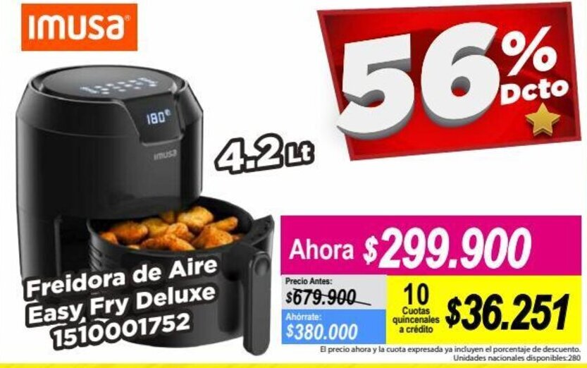 Alkomprar Imusa Freidora de Aire Easy Fry Deluxe 1510001752 4,2L oferta