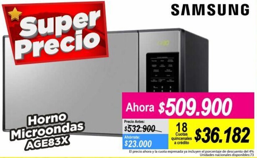 Alkomprar Samsung Horno Miroondas Age83X oferta