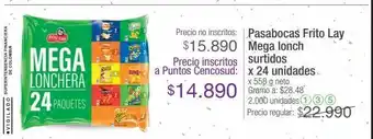 Jumbo Pasabocas frito lay mega lonch surtidos x 24 unidades x 558 g oferta