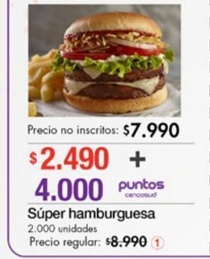 Metro Super hamburguesa oferta