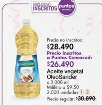 Metro Aceite vegetal oleosander x 3000ml oferta