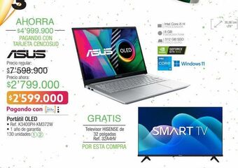 Jumbo Computador portátil asus oferta