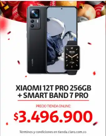 Claro Xiaomi 12T Pro 256GB + Smart band 7 Pro oferta