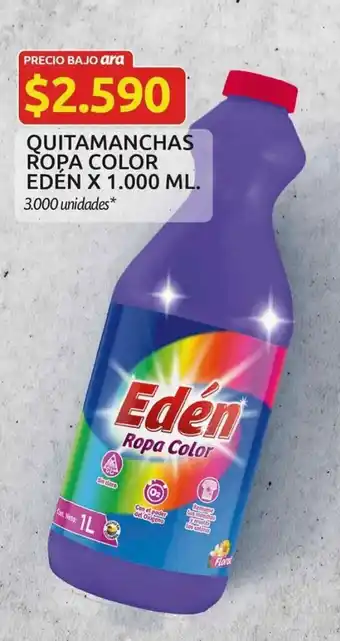 Ara Eden Quitamanchas Ropa Color x 1000 ml oferta