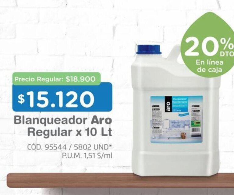 Makro Aro blanqueador Regular x 10 Lt oferta