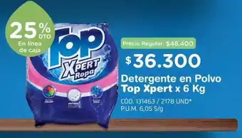Makro Top Expert Detergente en Polvo x 6 kg oferta