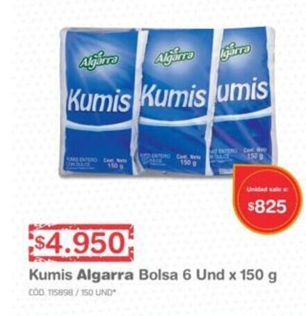 Makro Algarra Kumis Bolsa 6 Und x 150g oferta