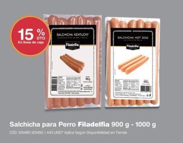 Makro Filadelfia Salchicha para Perro 900g - 1000g oferta