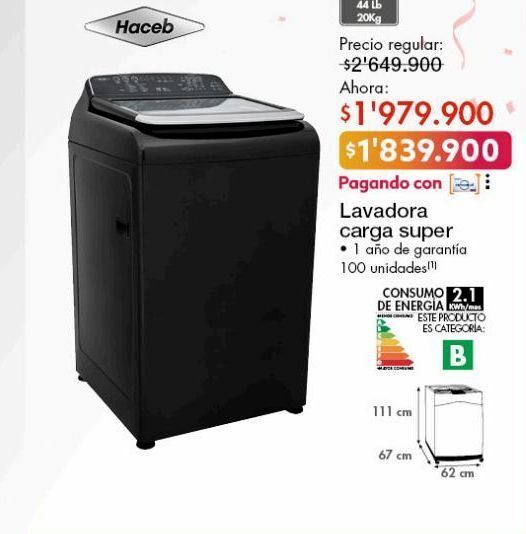 Metro Lavadora carga super haceb oferta