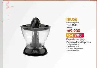 Metro Exprimidor imusa oferta
