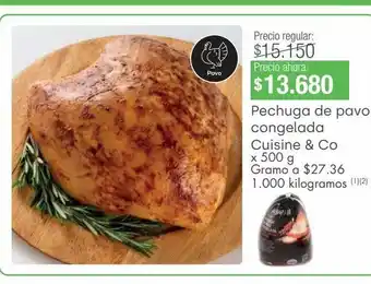 Jumbo Pechuga de pavo congelada cuisine & co oferta