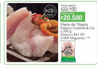 Jumbo Filete de tilapia fresca cuisine & co oferta