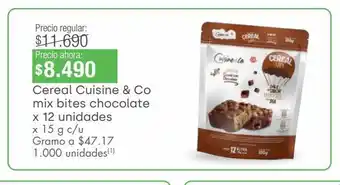 Jumbo Cereal cuisine & co mix bites chocolate x 12 unidades oferta