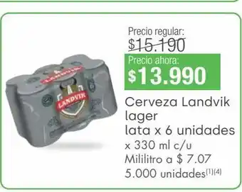 Jumbo Cerveza landvik lager lata x 6 unidades oferta
