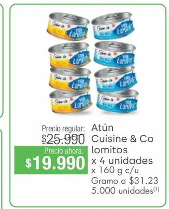 Jumbo Atún cuisine & co lomitos x 4 unidades oferta