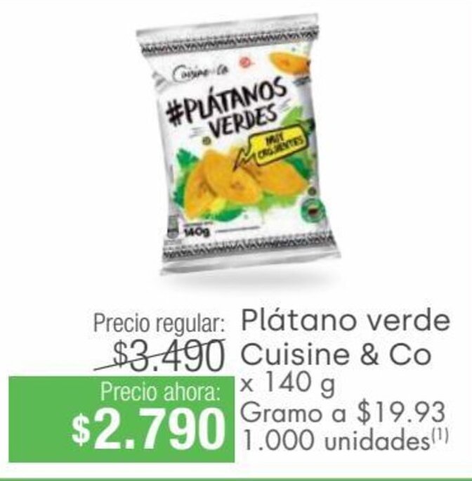 Jumbo Plátano Verde Cuisine & Co 140g oferta