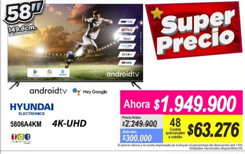 Alkomprar Hyundai 4K UHD 58" oferta