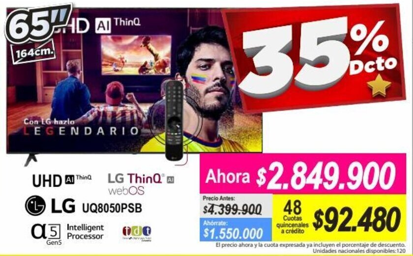 Alkomprar LG ThinQ UHD 65" oferta