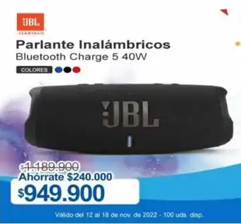 Ktronix JBL Parlante Inalámbricos Bluetooth Charge 5 40W oferta
