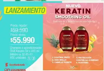 Jumbo Shampoo o acondicionador ogx keratin oil 385ml oferta