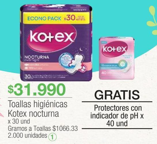 Jumbo Toallas higiénicas kotex 30un oferta