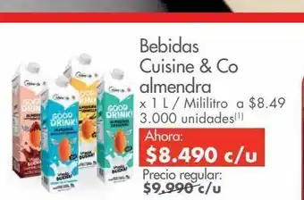 Metro Bebidas cuisine & co almendra oferta