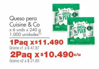 Metro Queso pera cuisine & co oferta