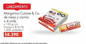 Metro Margarina cuisine & co de mesa y cocina oferta