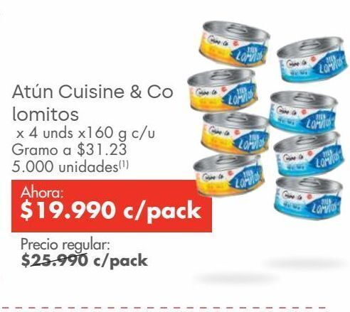 Metro Atún cuisine & co lomitos oferta