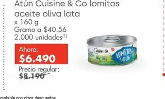Metro Atún cuisine & co lomitos aceite oliva lata oferta