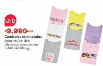 Metro Camisetas estampadas para mujer urb oferta